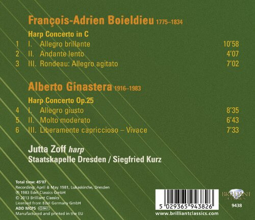 Harp Concertos by GINASTERA / BOIELDIEU