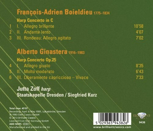 Harp Concertos by GINASTERA / BOIELDIEU - Picture 1 of 2