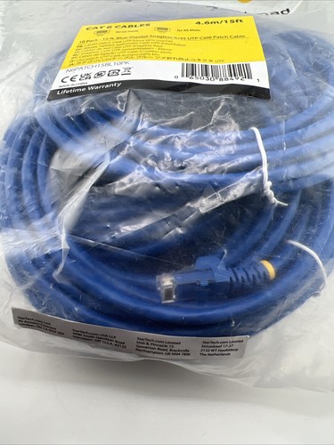 StarTech.com 15 ft. CAT6 Cable BlueCAT6 Patch Cable Snagless RJ45 10 pk - 第 3/4 張圖片