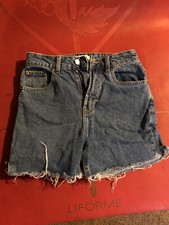 Sz 4 DENIM CO High Waisted Mom Jeans Shorts 4&rdquo; Inseam