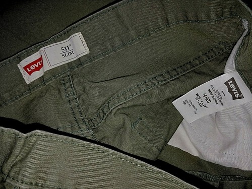 LEVIS 511 GIRL'S ARMY GREEN SLIM PANTS-16R-BARELY WORN-100% COTTON-COOL/NICE - Picture 6 of 6