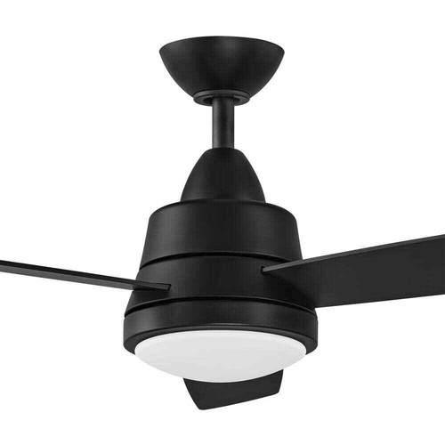 Hampton Bay Caprice 52 in. LED Indoor Matte Black Ceiling Fan+Light Kit+Remote - Picture 5 of 11