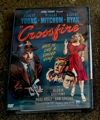 New FACTORY-SEALED Crossfire DVD Robert Mitchum GLORIA GRAHAME Robert Young RYAN