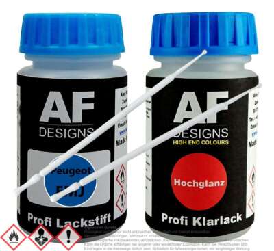 FÜR Peugeot EMJ Bleu PTT Belgique Lackstift Klarlack Lacktupfer Autolack Set