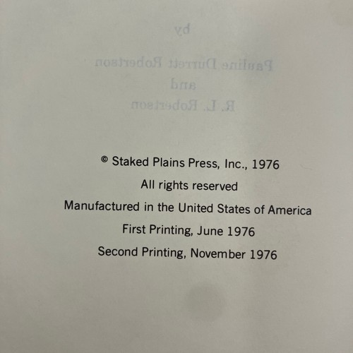 Texas Panhandle Pilgrimage HCDJ Signed Pauline & R. L. Robertson 2nd Printing - Picture 5 of 11
