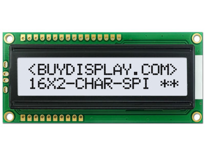 3.3V Black White 16x2 Character LCD Module Display/Tutorial,Serial SPI/Parallel 