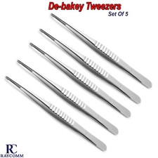Dental De-bakey Forceps Atraumatic Tissue Forceps Surgical Thumb Tweezers Set CE