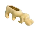 Shawnee Pottery Yellow Hound 7" Dog Planter Made In USA
