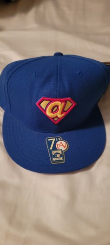 Atlanta Braves Superman MLB American Needle Cooperstown Fitted Baseball Hat Cap - Picture 2 of 10