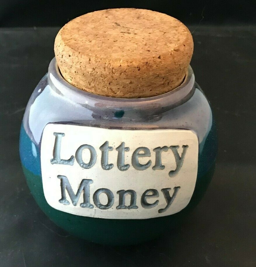 Handcrafted Pottery "LOTTERY MONEY" Jar with Cork Lid 4.5" eBay