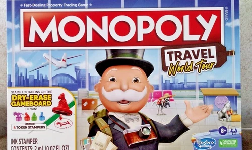 Monopoly Travel World Tour Board Game Hasbro Gaming Parker Brothers New