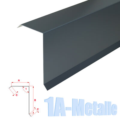 Ortgangblech Aluminium Dachblech Ortblech Alu Winkelblech RAL Farben Ortgang B