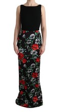 DOLCE & GABBANA Dress Floral Print Stretch Sheath Long s. IT40 / US6/S RRP $4000