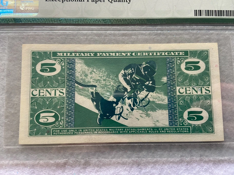1969 Military Payment Certificate 5 cents PMG Certified - Image 4 of 4