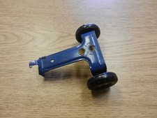 Vintage Louis Marx Tin Toy Wagon Puller Platform Tractor Implement Blue Paint 1