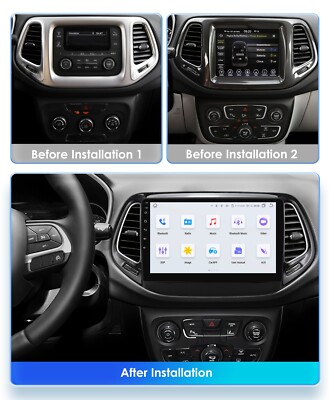 For Jeep Compass 2017-20 CarPlay Android 13 Car Stereo Radio 4+32GB GPS Navi SWC