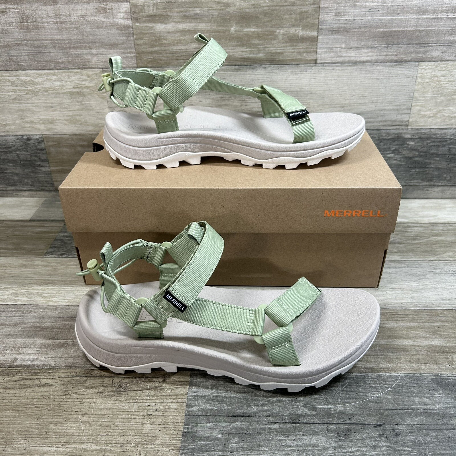 Merrell Speed Fusion Web sandali sportivi donna 10 scarpe con cinturino verde salice