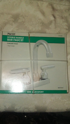 PW Plumb Works  2 HANDLE BAR FAUCET CHROME 673-6800 - Fast Shipping