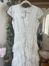 Loveshack Fancy Brisbane Silk / Lace Maxi Dress Size 2