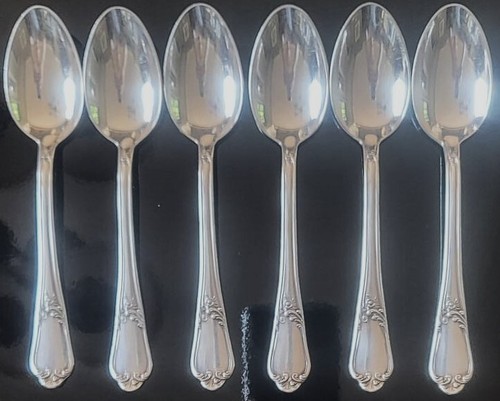 STUNNING Vintage Germany Art Nouveau Silver 100 Heavy FULL Set for 6 Flatware - Picture 5 of 11