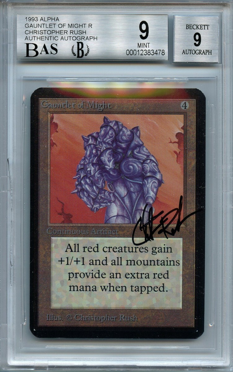 半引退品[美品]MTG Gauntlet of Might Beta 1993 beta gauntlet of might bgs 8.5 Mtg Magic The Gathering