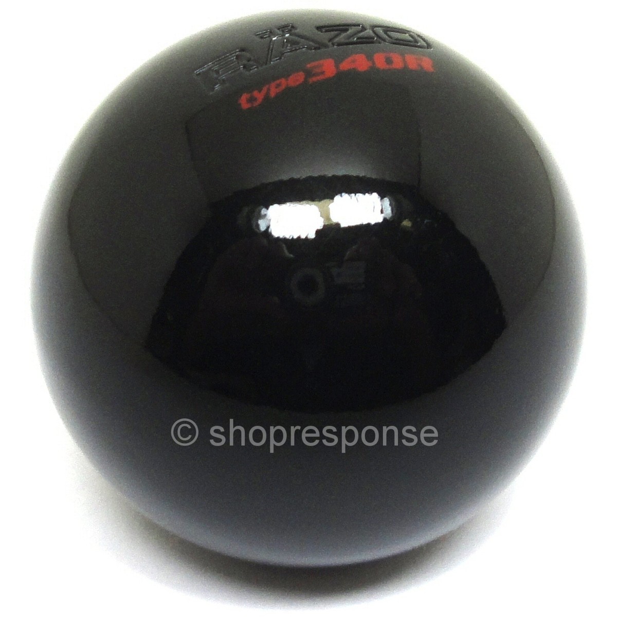 RAZO RA25 Black Type 340R Shift Knob Heavy Weighted Metal Round