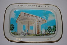  1964-65 NEW YORK WORLD's FAIR  HELIPORT SOUVENIR SERVING TRAY 5"X7" #1