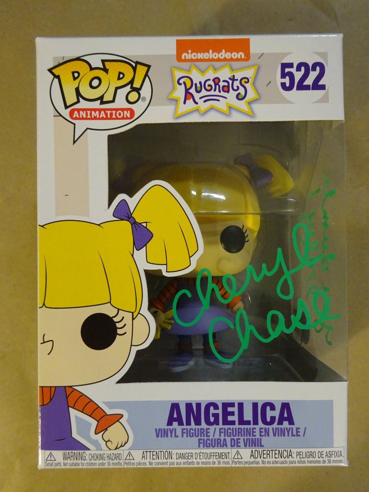 Firmado Cheryl Chase Autografiado Angelica Pickles Rugrats #522 Funko Pop Certificado De Autenticidad Bas