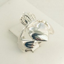 925 Solid Sterling Silver Irish Claddagh Friendship Ring Men  s Women  s SIZE 6-10