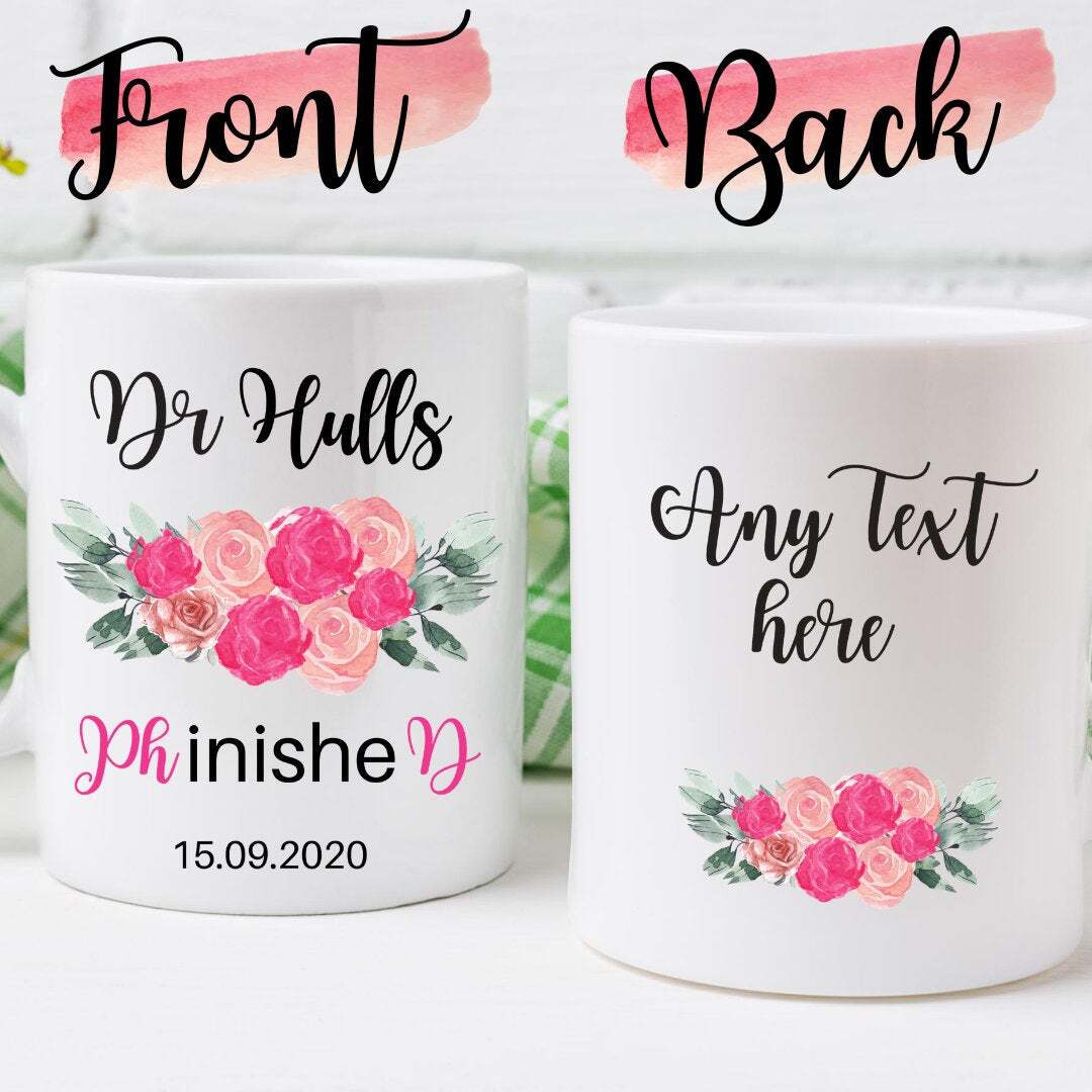 Phd Gift Personalised Doctor Mug Phd Mug Phd Gifts Doctorate Graduation Student