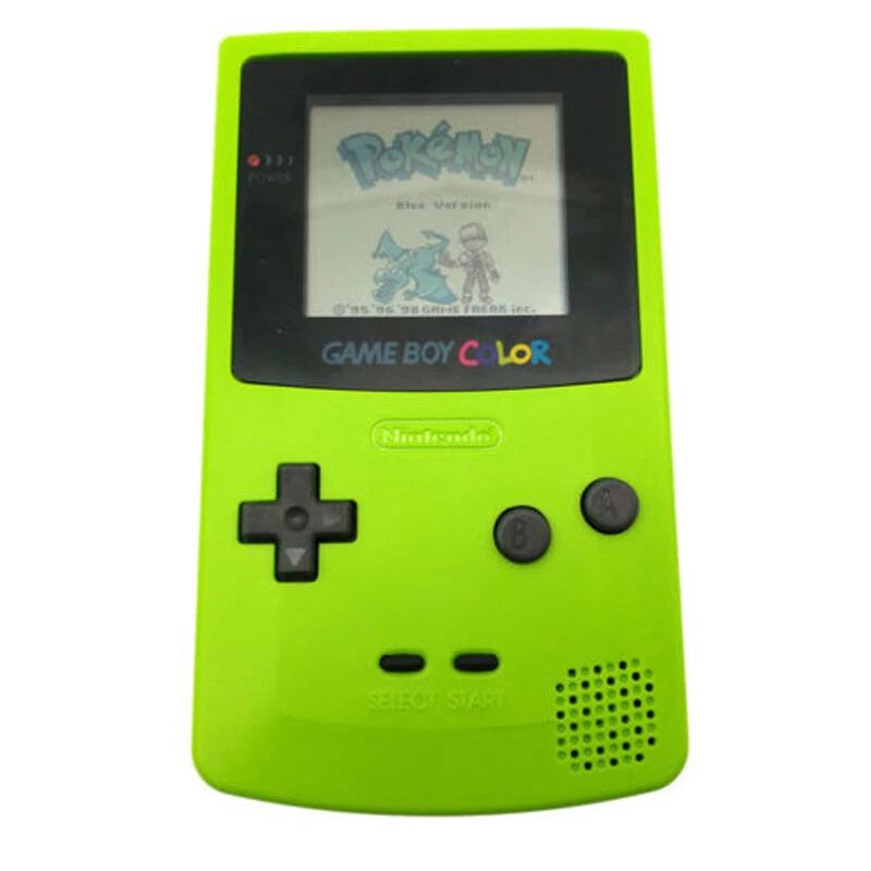 Console Nintendo Game Boy couleur GBC verte rechargeable avec carte de jeu  avec