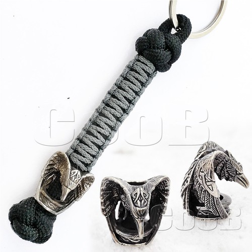 Paracord Knife Lanyard Keychain Metal Hand-Casted Paracord Bead Beads CooB #1 - Picture 13 of 62
