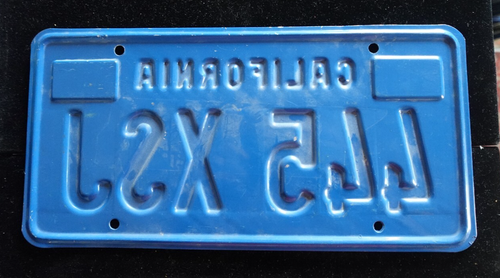 Vintage Orig. California License Plate Vanity. "445 XSJ" NICE - Picture 2 of 2