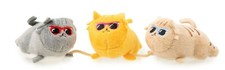 NEW COOL CATS TRIO PLUSH CAT TOY ON STRING w/ CATNIP  CRINKLE