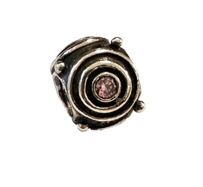 PANDORA  Charm Anhänger  Concentric circles rosa CZ 925 er Sterling Silber ALE