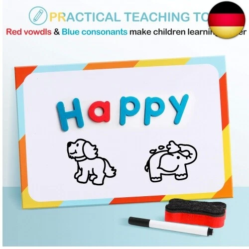 Hautton Magnetische Buchstaben und Zahlen, Magnetbuchstaben ABC Alphabet Set - Bild 4 von 4