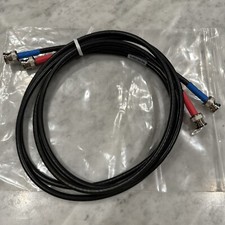  2 Belden 8241 RG-59/U 50  BNC Male to BNC Male Cable Crimp Blue/Red Shielded