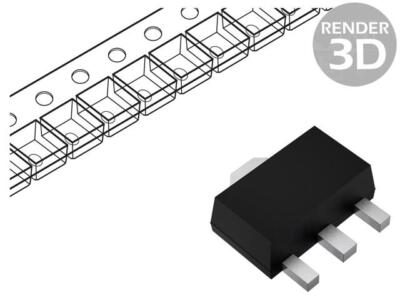 10X BCX53-16-DIO20 Transistor: PNP bipolar 80V 1A 500mW SOT89 DIOTEC SEMICONDUCT