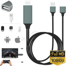 1080 HDMI USB AV Mirroring Cable 3Ft Phone to TV HDTV Adapter For iPhone Android