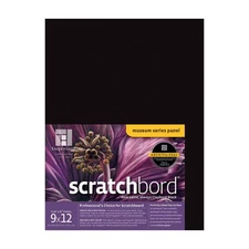 Ampersand Museum Quality Scratchbord 9x12 Black Acid Free Scratch Art Surface