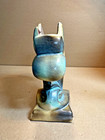 GONDER?  Pottery Fan Vase VTG Mottled Pink/Blue/Brown Glossy Finish Art Deco! — photo 6