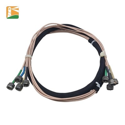 Quad Output Cable Harness w F Connector for Seatel TVRO System. Length 52 Inch