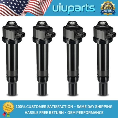 Set of 4 NEW Ignition Coil For Hyundai Accent Kia Rio UF499 27301-26640 C1543