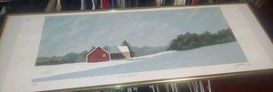 Winter Barn Framed '88 Signed #d Art Print Lifetime Collection L@@K A Lot Mor FS