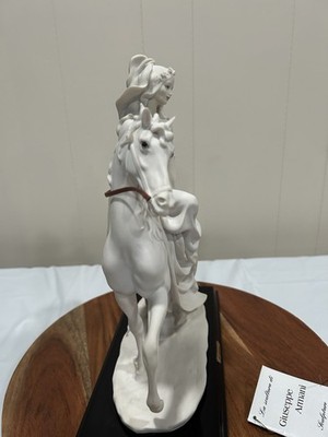 Florence by Giuseppe Armani Porcelain Figurine Woman on Horse Hand