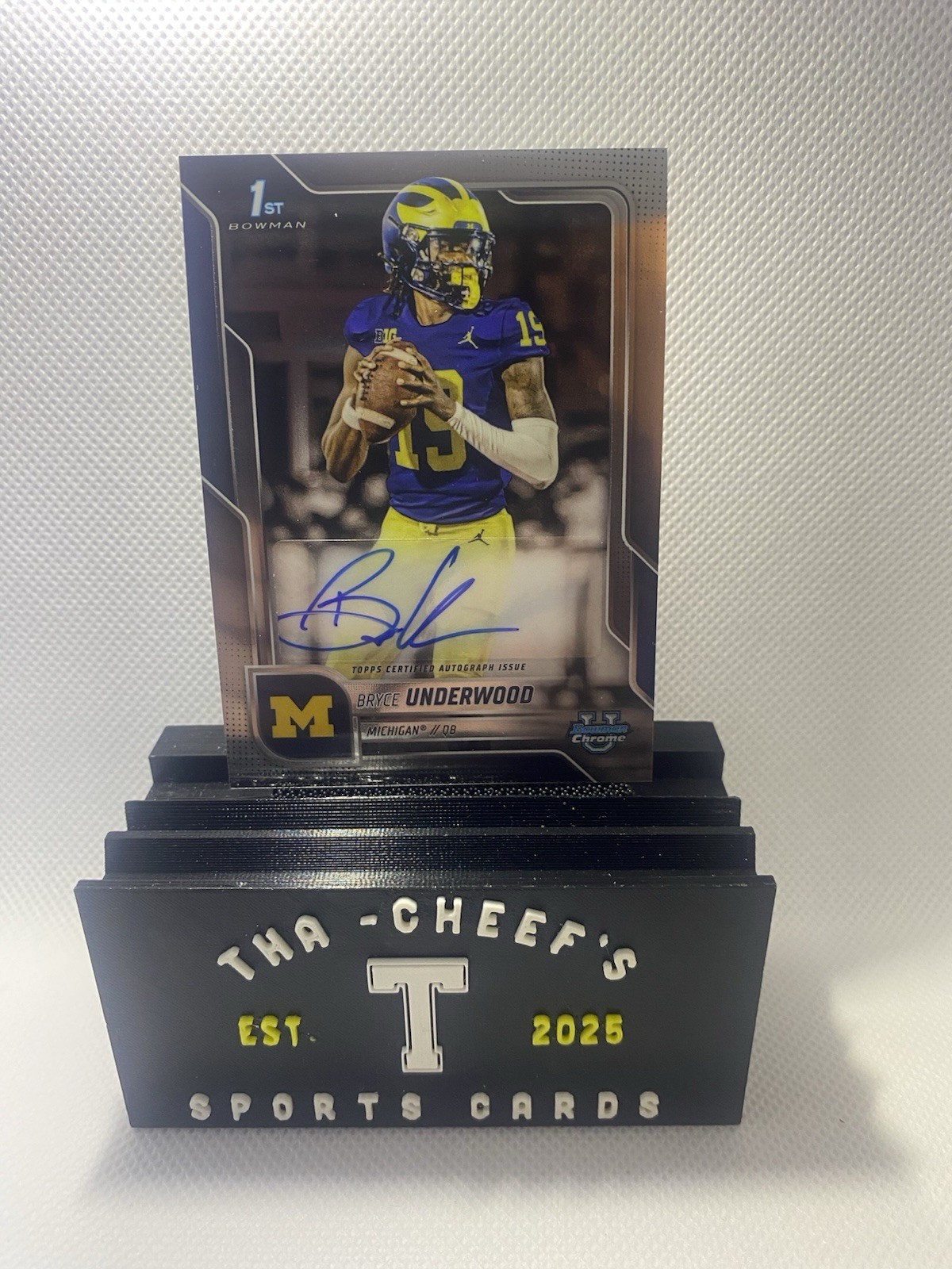 2025!Topps Chrome Prospect Autograph 1st Bowman Bryce Underwood Michigan U 🔥