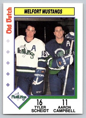 Tyler Scheidt Aaron Campbell 1991-92 Air Canada SJHL Melfort Mustangs