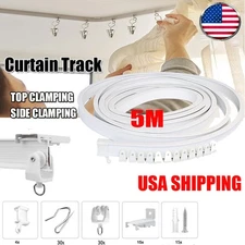 Ceiling Curtain Track Window Rod Rail System Flexible Curve Divider Rv Privacy