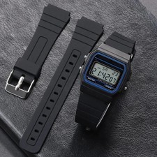 Replacement Strap For Casio 18mm Watch  Fits AE1200 SGW400H  W800H Black