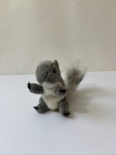 Folkmanis Gray Squirrel Finger Puppet Mini 4.5" Tall Bushy Tail Play Plush Toy